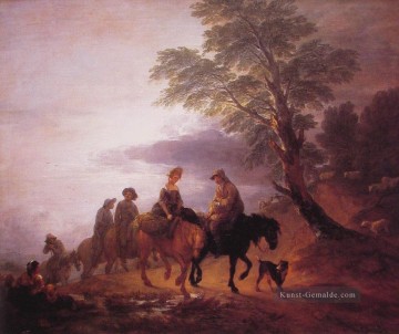  bauern - Offene Landschaft mit Mounted Bauern Thomas Gains